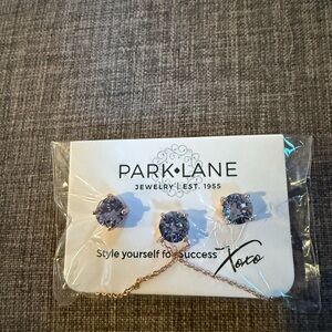 Park Lane Lavender impression Jewelry Set (earring & necklace)